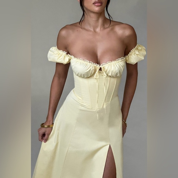 NWT BABYBOO YELLOW MIDI DRESS - Picture 9 of 10